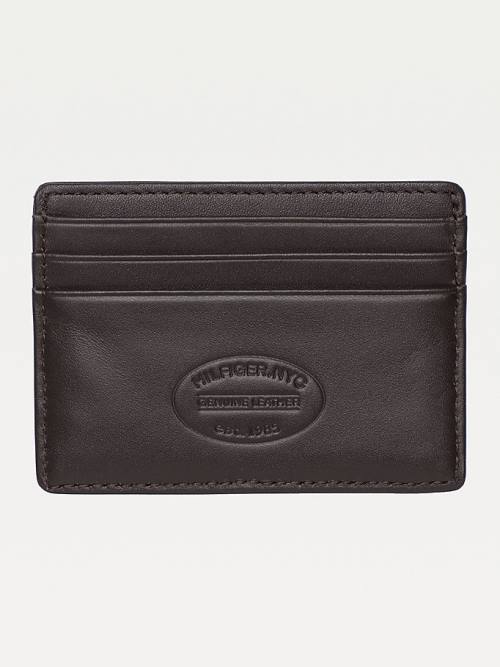 Tommy Hilfiger Bőr Card Holder Pénztárca Férfi Barna | TH316QXF