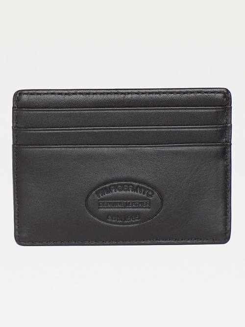 Tommy Hilfiger Bőr Card Holder Pénztárca Férfi Fekete | TH735TWD