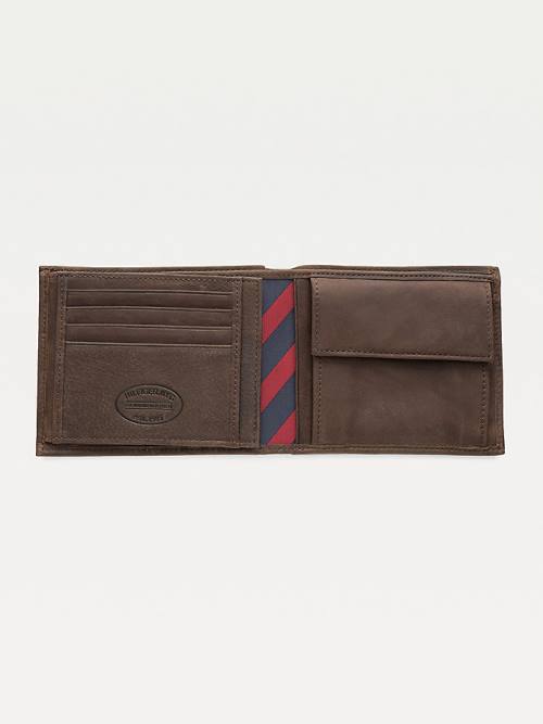 Tommy Hilfiger Bőr Trifold Pénztárca Férfi Barna | TH954JRD