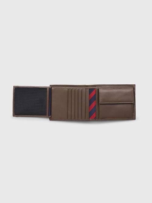 Tommy Hilfiger Bőr Trifold Pénztárca Férfi Barna | TH954JRD