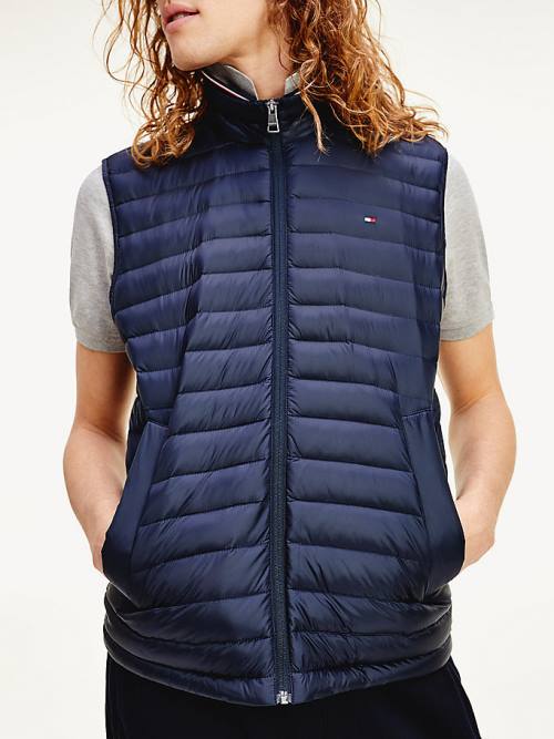 Tommy Hilfiger CORE PACKABLE DOWN VEST Dzseki Férfi Kék | TH180CHB