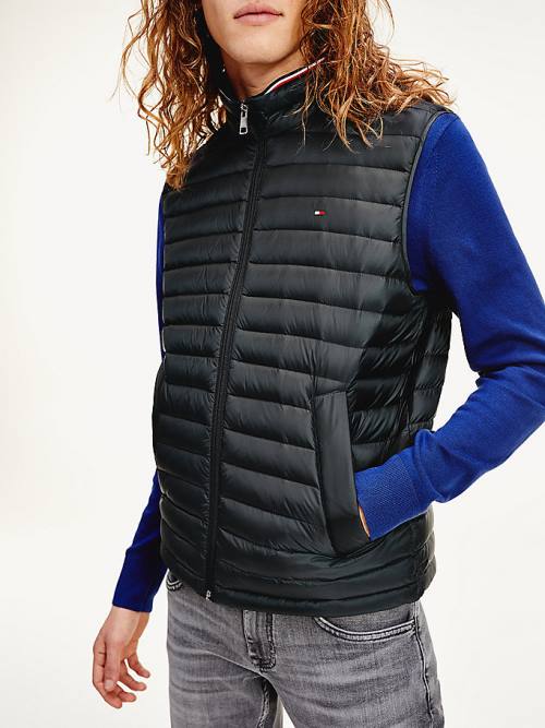 Tommy Hilfiger CORE PACKABLE DOWN VEST Dzseki Férfi Fekete | TH345NMW