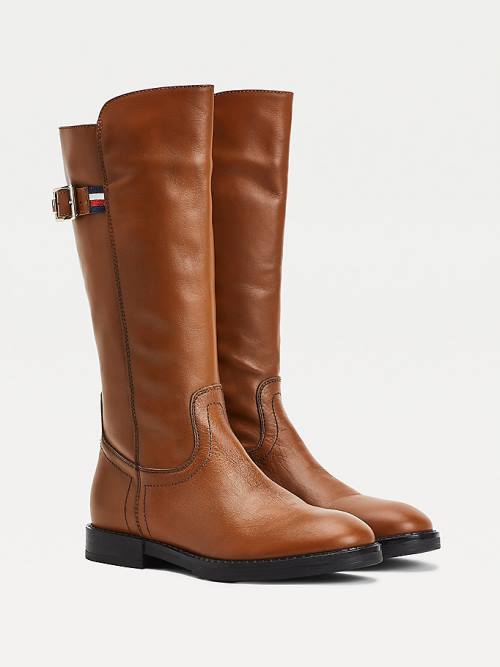 Tommy Hilfiger Calf Bőr Bakancs Lány Barna | TH970JPY