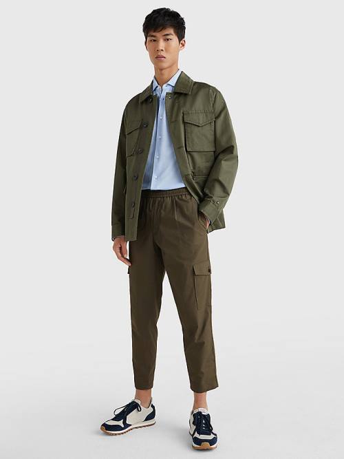 Tommy Hilfiger Cargo Relaxed Fit Poplin Chinos Nadrág Férfi Khaki | TH580IVC