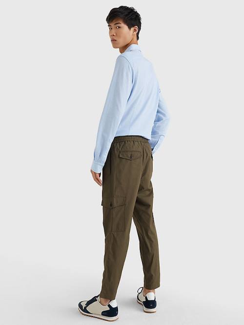 Tommy Hilfiger Cargo Relaxed Fit Poplin Chinos Nadrág Férfi Khaki | TH580IVC