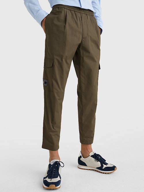 Tommy Hilfiger Cargo Relaxed Fit Poplin Chinos Nadrág Férfi Khaki | TH580IVC