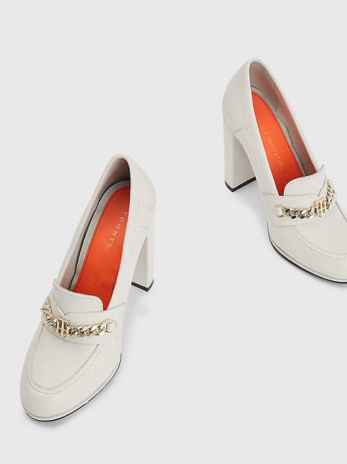 Tommy Hilfiger Chain High Loafers Magassarkú Női Bézs | TH372QGO