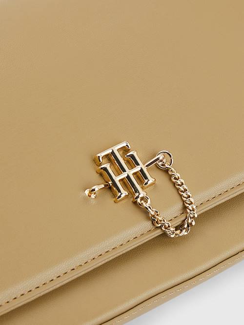 Tommy Hilfiger Chain Interlock Crossover Táska Női Barna | TH213TAY