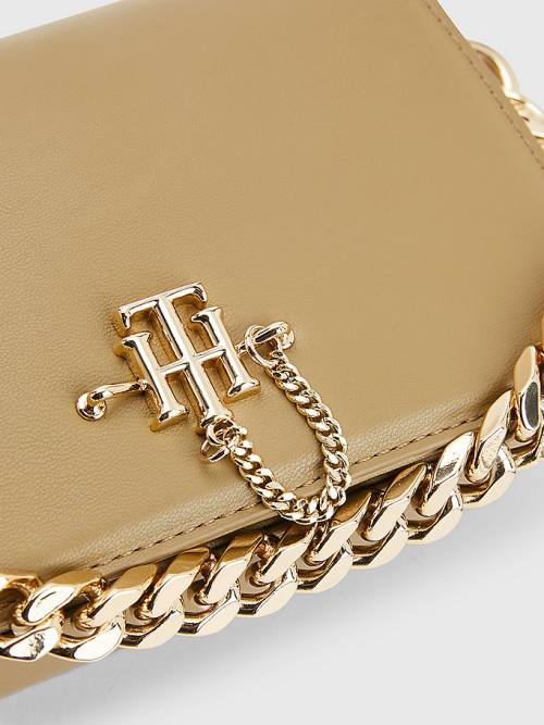 Tommy Hilfiger Chain Mini Crossover Táska Női Barna | TH920FMN