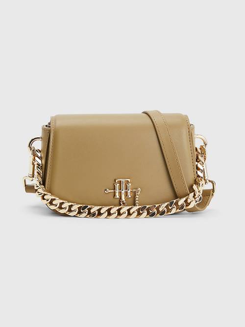 Tommy Hilfiger Chain Mini Crossover Táska Női Barna | TH920FMN