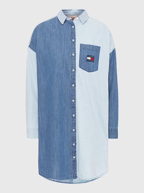 Tommy Hilfiger Chambray Denim Mix Shirt Ruha Női Denim | TH214GKF