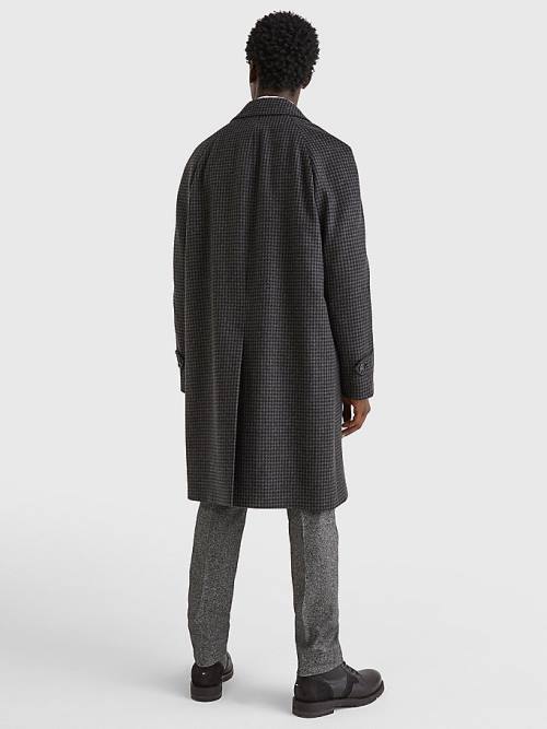 Tommy Hilfiger Check Wool Blend Slim Fit Dzseki Férfi Szürke | TH701XDT