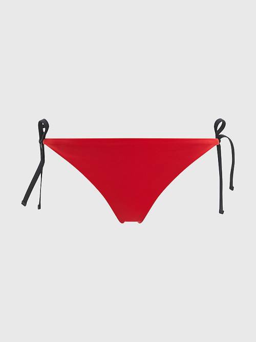 Tommy Hilfiger Cheeky Side Tie Bikini Bottoms Fürdőruha Női Piros | TH397GVK