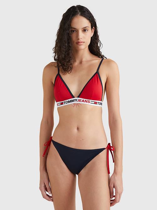 Tommy Hilfiger Cheeky Side Tie Bikini Bottoms Fürdőruha Női Kék | TH692KQG