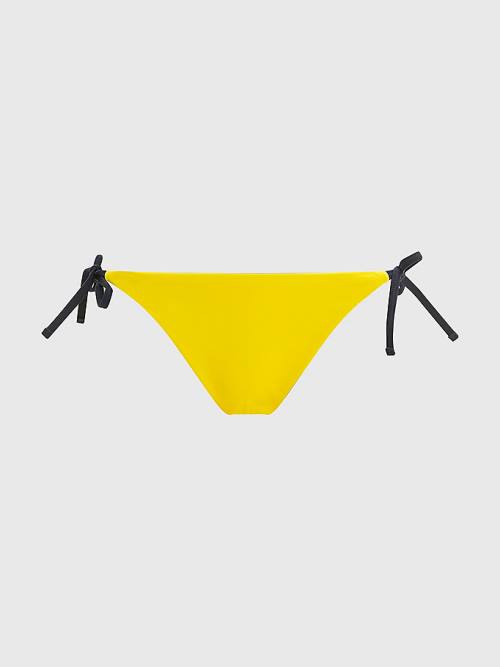 Tommy Hilfiger Cheeky Side Tie Bikini Bottoms Fürdőruha Női Sárga | TH694JMV