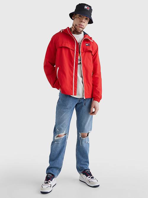 Tommy Hilfiger Chicago Windbreaker Kabát Férfi Piros | TH672HLC