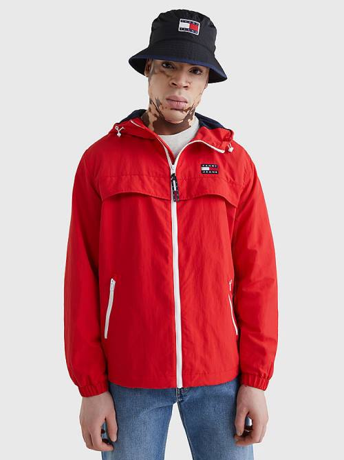 Tommy Hilfiger Chicago Windbreaker Kabát Férfi Piros | TH672HLC