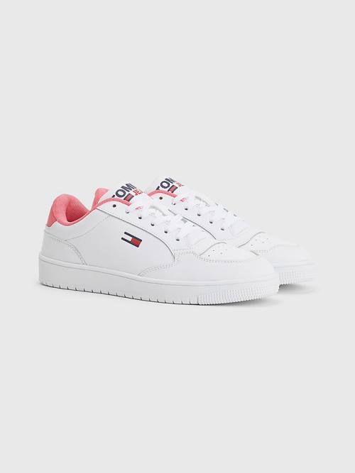 Tommy Hilfiger Classic Bőr Cupsole Tornacipő Női Fehér | TH180LDG