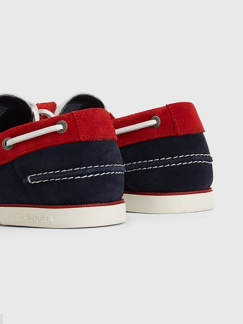 Tommy Hilfiger Classic Velúr Csónak Alkalmi Cipő Férfi Kék | TH487IYS