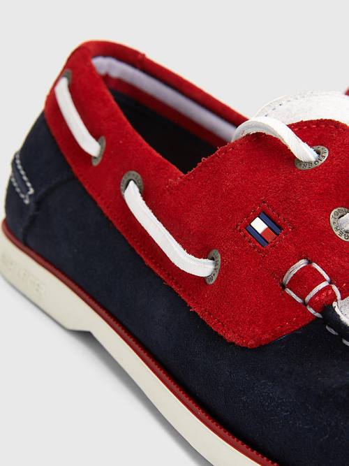 Tommy Hilfiger Classic Velúr Csónak Alkalmi Cipő Férfi Kék | TH487IYS