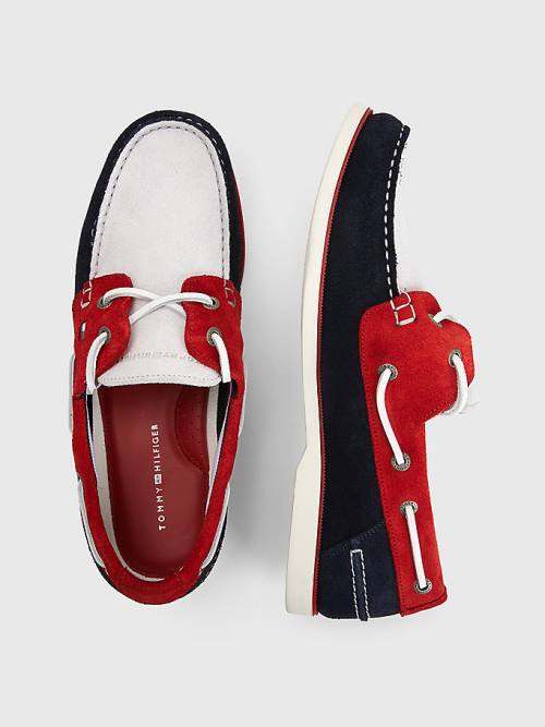 Tommy Hilfiger Classic Velúr Csónak Alkalmi Cipő Férfi Kék | TH487IYS