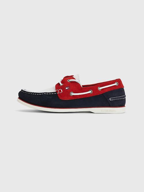 Tommy Hilfiger Classic Velúr Csónak Alkalmi Cipő Férfi Kék | TH487IYS