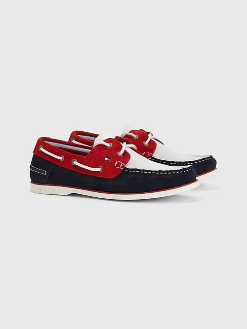 Tommy Hilfiger Classic Velúr Csónak Alkalmi Cipő Férfi Kék | TH487IYS