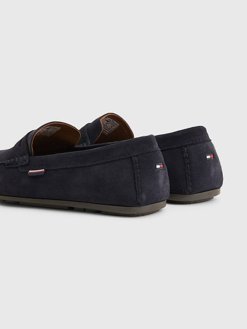 Tommy Hilfiger Classic Velúr Driving Alkalmi Cipő Férfi Kék | TH823QLW