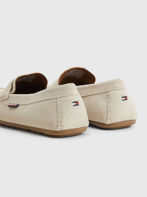 Tommy Hilfiger Classic Velúr Driving Alkalmi Cipő Férfi Bézs | TH953IOV