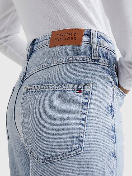 Tommy Hilfiger Classics High Rise Straight Faded Let-Down Farmer Női Denim | TH123UPL