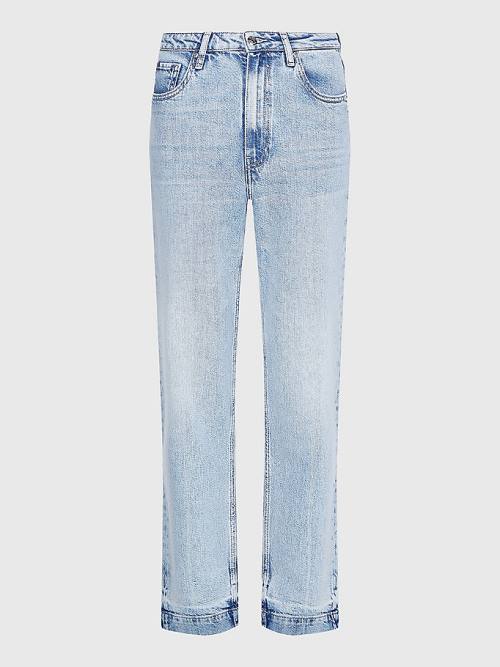 Tommy Hilfiger Classics High Rise Straight Faded Let-Down Farmer Női Denim | TH123UPL