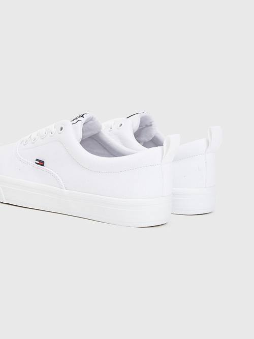 Tommy Hilfiger Classics Low-Top Pamut Tornacipő Női Fehér | TH031PZG