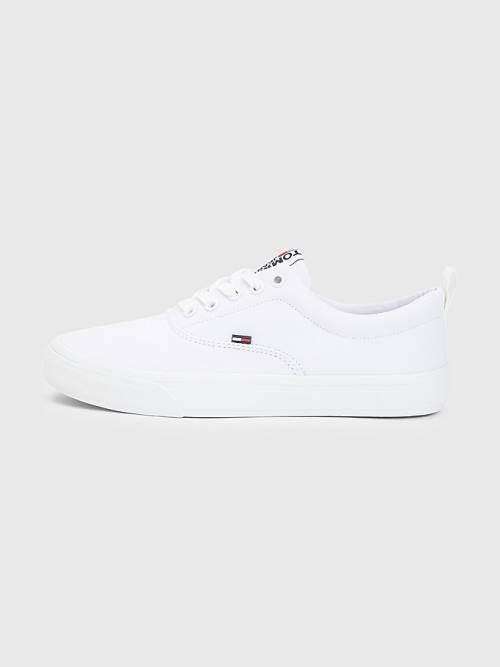 Tommy Hilfiger Classics Low-Top Pamut Tornacipő Női Fehér | TH031PZG