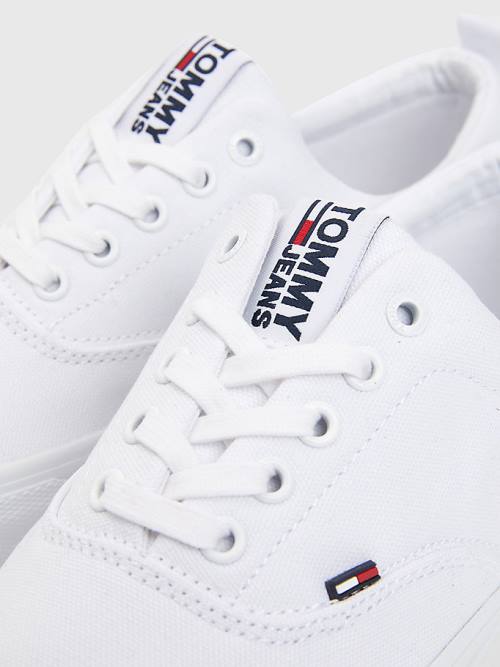 Tommy Hilfiger Classics Low-Top Tornacipő Férfi Fehér | TH326JXC