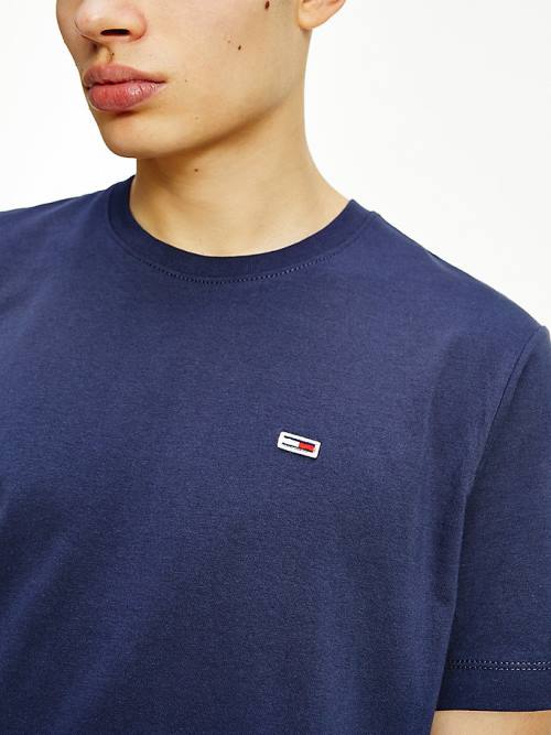 Tommy Hilfiger Classics Organic Pamut Póló Férfi Kék | TH068OXJ