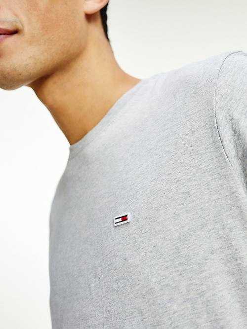 Tommy Hilfiger Classics Organic Pamut Póló Férfi Szürke | TH396KTO