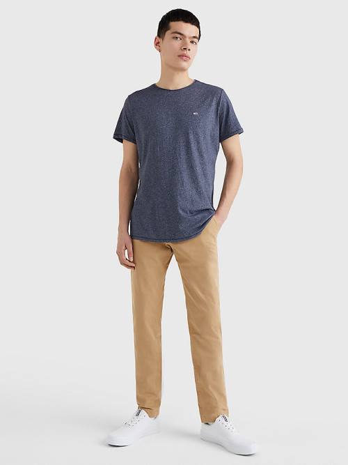 Tommy Hilfiger Classics Slim Fit Póló Férfi Kék | TH421BCT