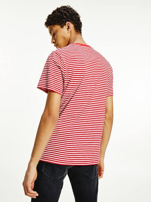 Tommy Hilfiger Classics Stripe Póló Férfi Piros | TH057BUN