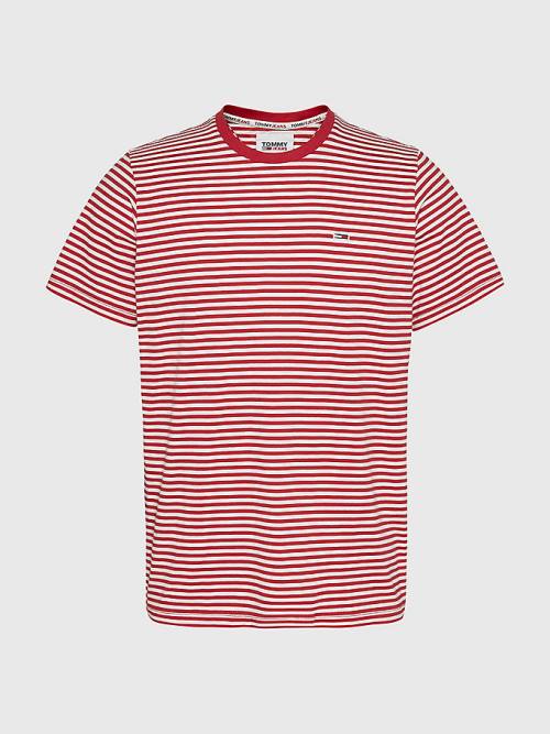 Tommy Hilfiger Classics Stripe Póló Férfi Piros | TH057BUN