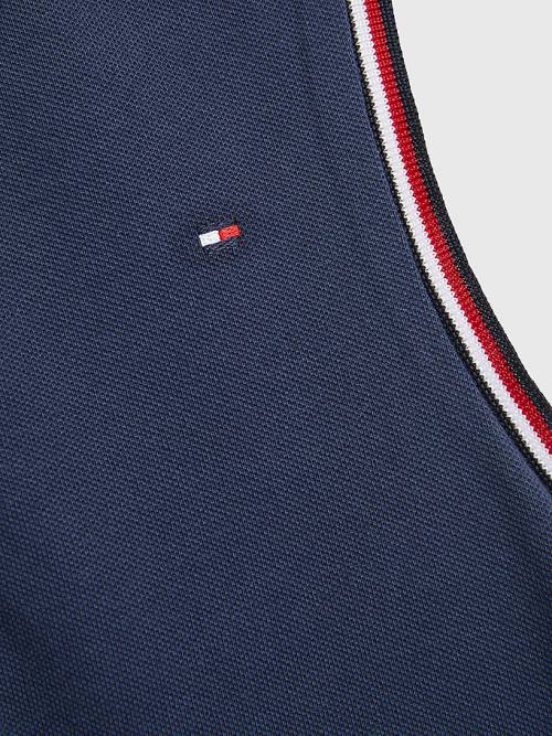 Tommy Hilfiger Classics Ujjatlan Polo Ruha Lány Kék | TH286TUS