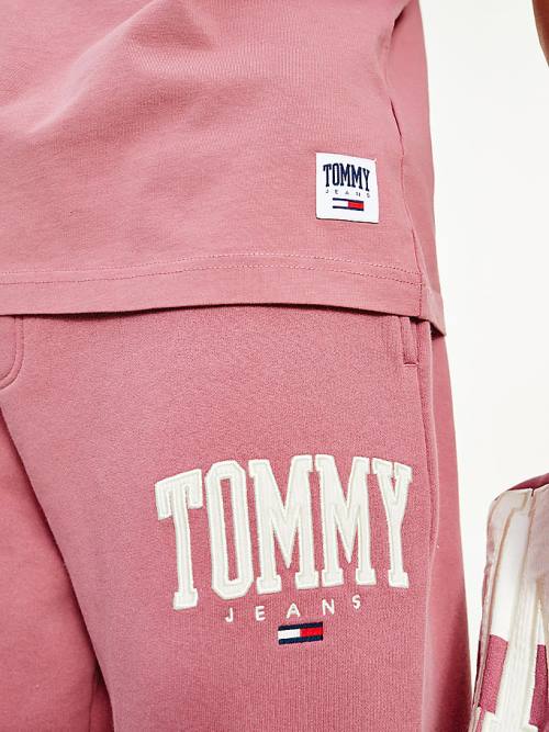 Tommy Hilfiger College Bold Logo Classic Póló Férfi Rózsaszín | TH503SZP