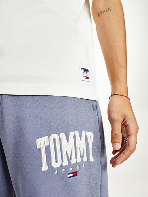 Tommy Hilfiger College Bold Logo Classic Póló Férfi Fehér | TH834IJB