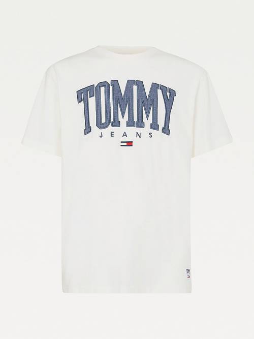 Tommy Hilfiger College Bold Logo Classic Póló Férfi Fehér | TH834IJB