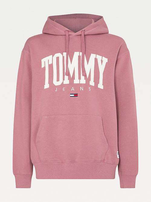 Tommy Hilfiger College Logo Kapucnis Pulóver Férfi Rózsaszín | TH750YPI