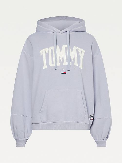 Tommy Hilfiger College Relaxed Fit Kapucnis Pulóver Női Lila | TH594HRN