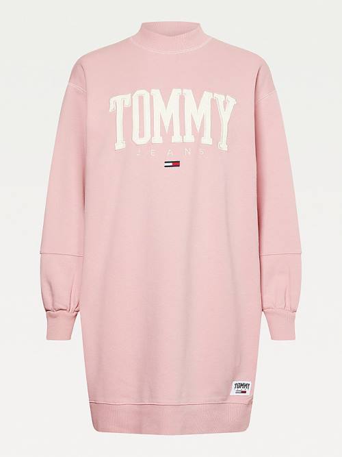 Tommy Hilfiger College Sweatshirt Ruha Női Rózsaszín | TH609UDK