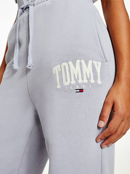 Tommy Hilfiger College Tommy Badge Plush Joggers Nadrág Női Lila | TH986YVX