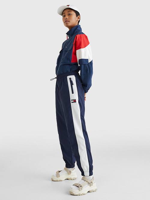 Tommy Hilfiger Colour-Blocked Archive Szél Nadrág Női Kék | TH204QRY