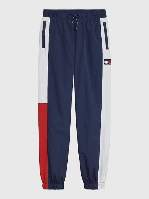 Tommy Hilfiger Colour-Blocked Archive Szél Nadrág Női Kék | TH204QRY