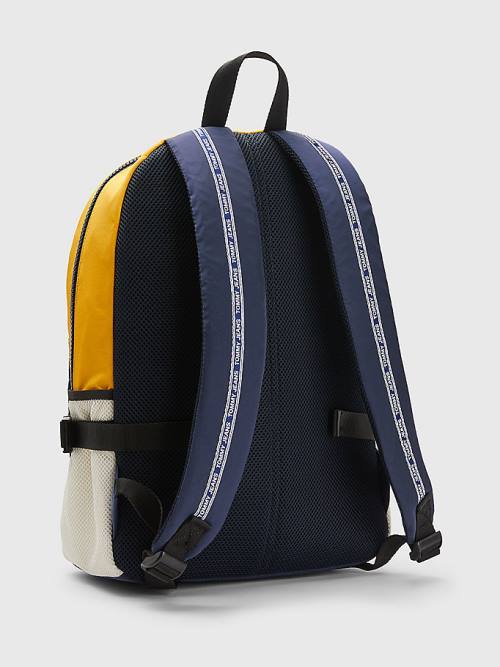 Tommy Hilfiger Colour-Blocked Backpack Táska Férfi Kék | TH619ATM